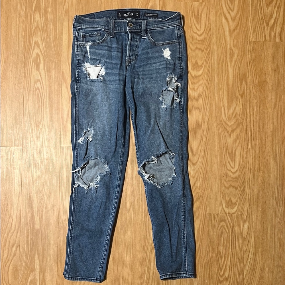 Hollister Low-Rise Crop Boyfriend Jeans vintage stretch, size 1L w25 L27